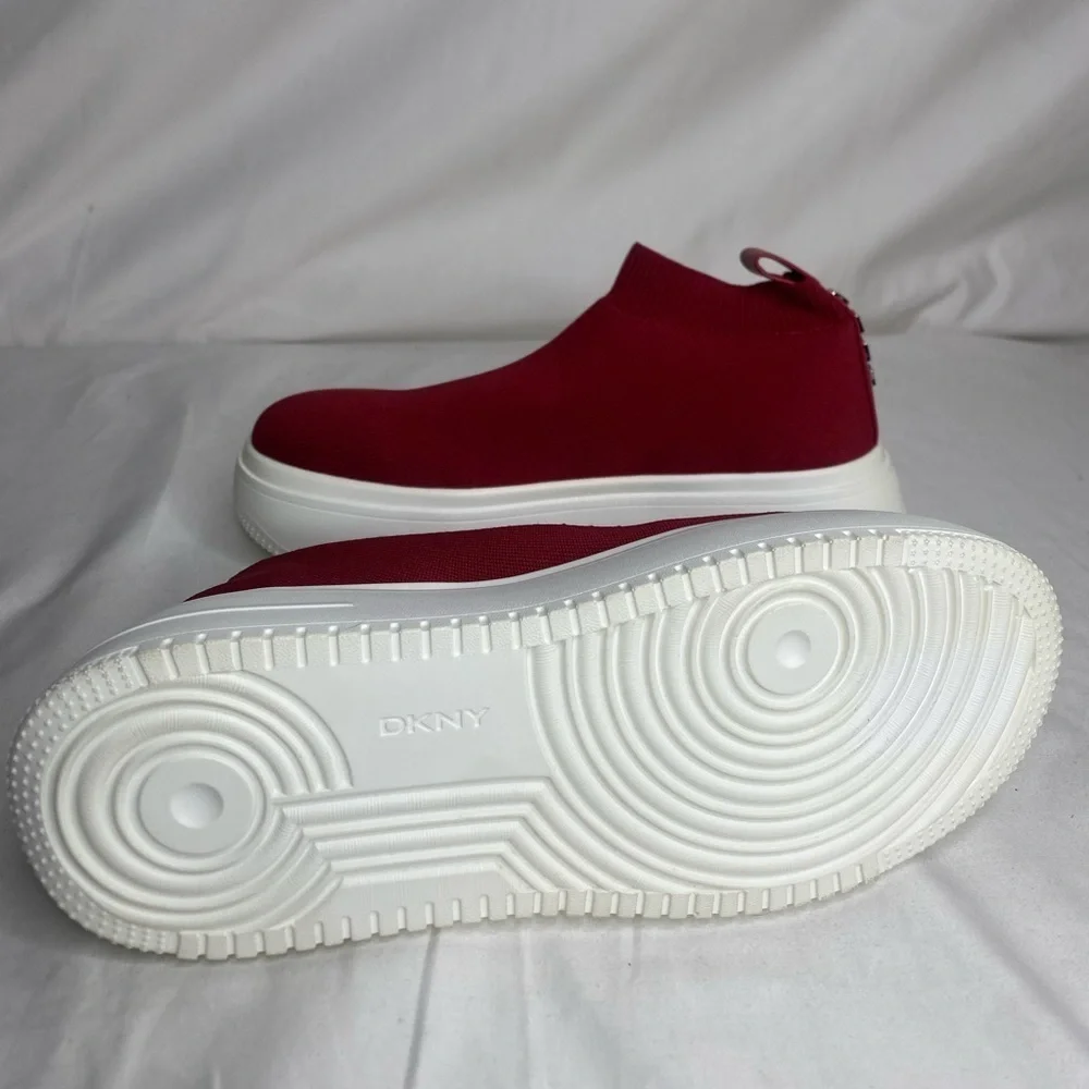 DKNY Mada Slip On Red Sneaker Size 8.5M